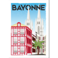 AF33- Lot de 5 Affiches Bayonne - 20x30cm